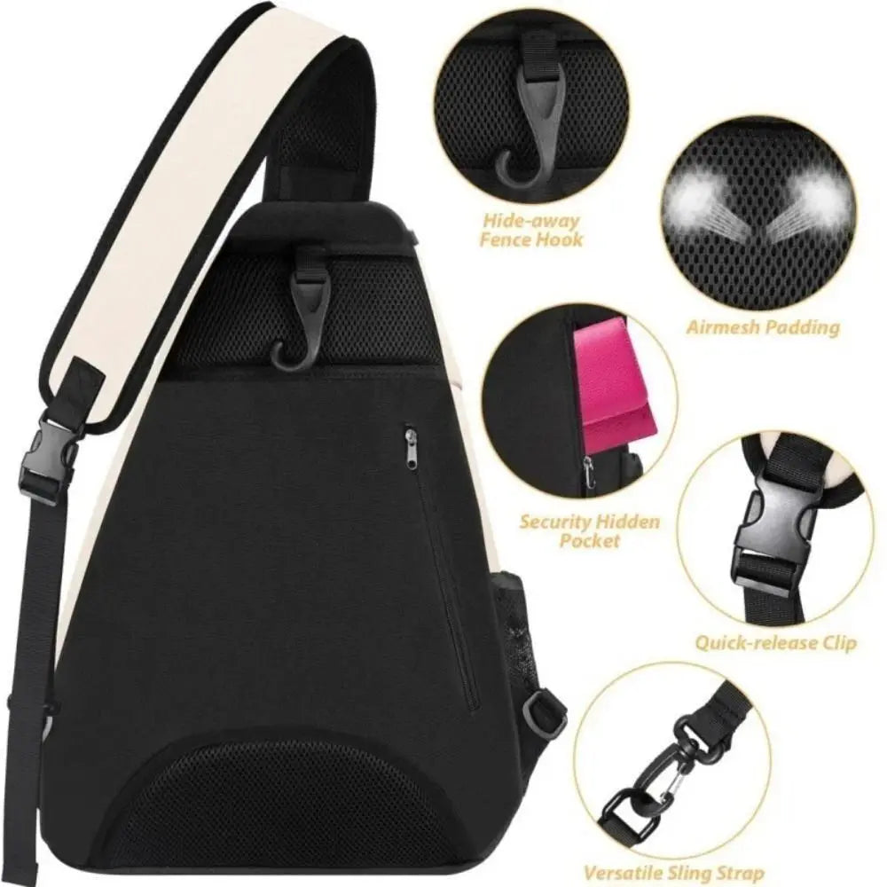 Pickleball Rackets Backpack Large Capacity Polyester Bag
