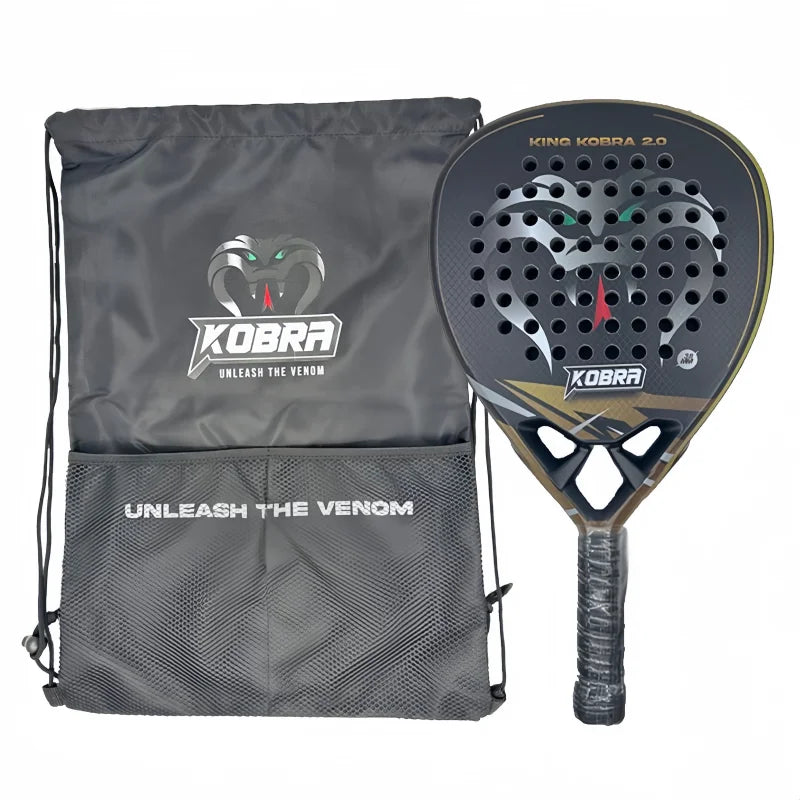 18K Carbon Fiber Padel Racket KING KOBRA 2.0 Black