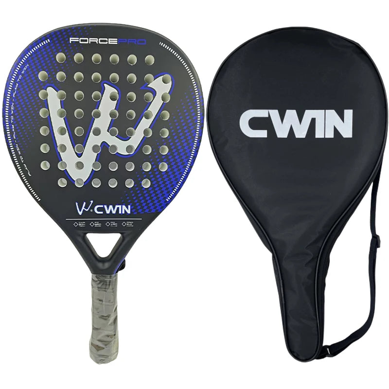 Cwin Padel Racket Carbon Fiber Red EVA Face for Adults