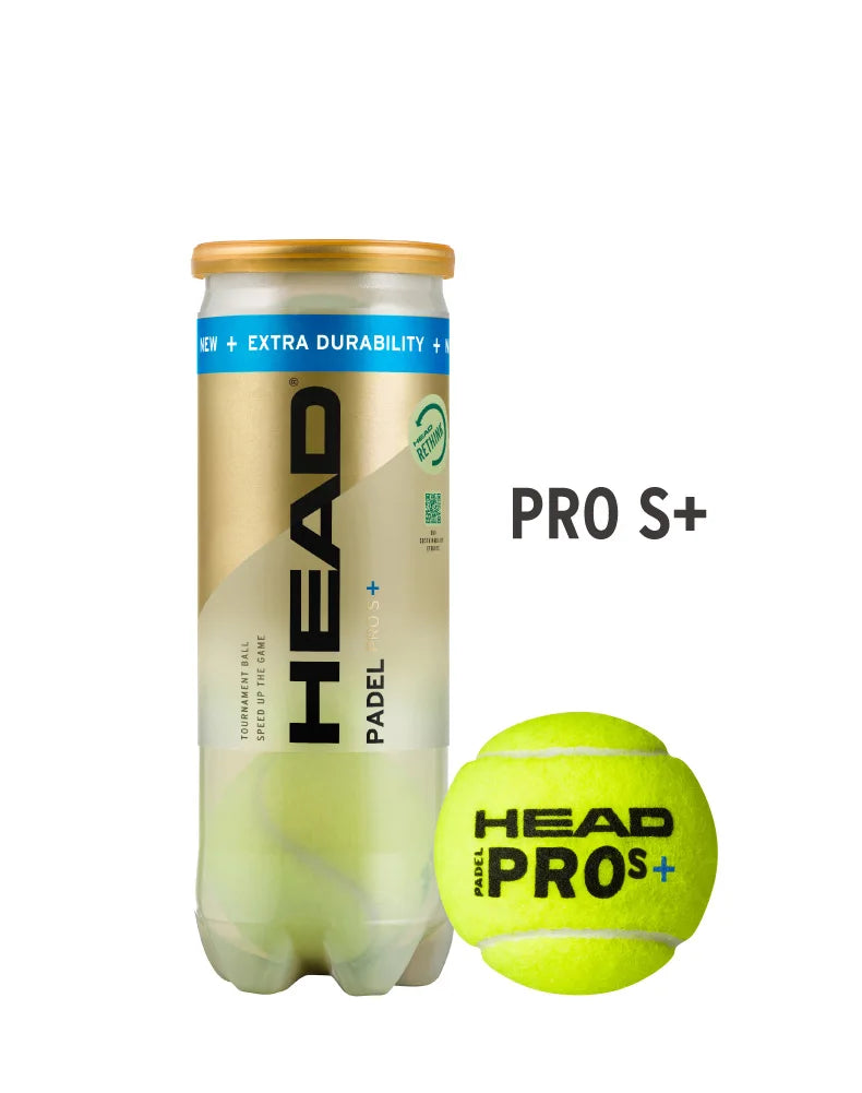 HEAD Controlled Padel Balls Pro+ / Pro S+ - 3 Balls