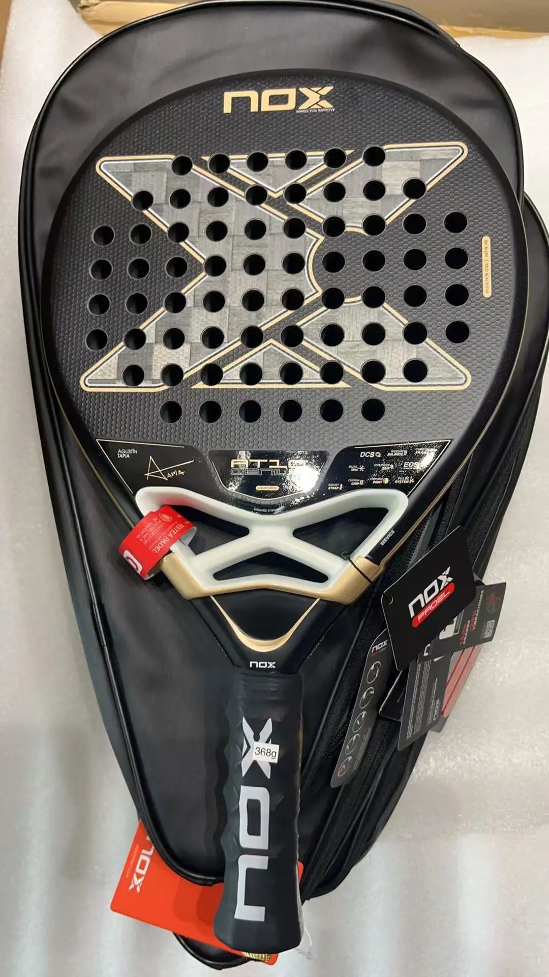 NOX Padel Racket Carbon Fibre Composite EVA Laminated Foam