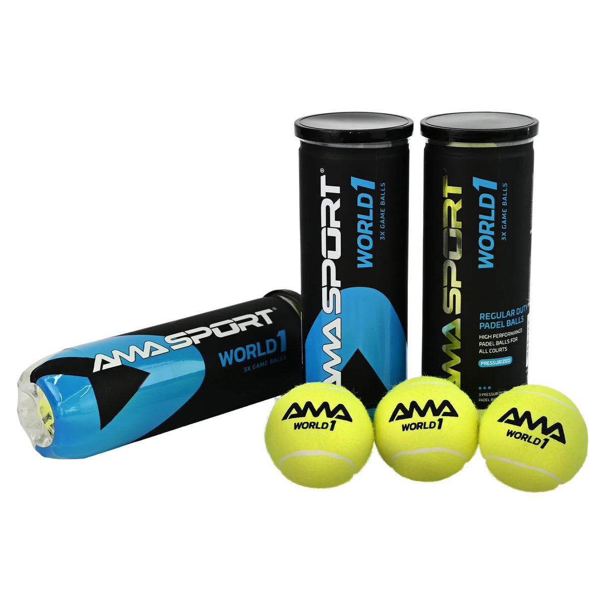 AMASPORT Padel Paddle Training Balls 3Pcs Durable Set