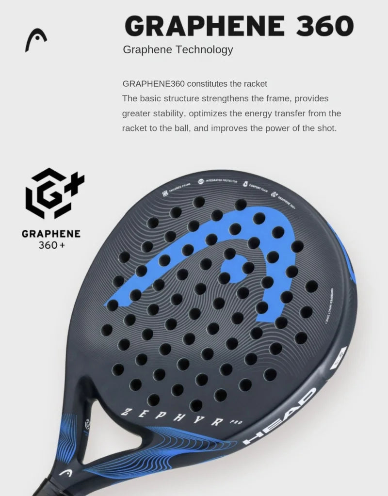 HEAD ZEPHYR Padel Rackets Carbon Fiber EVA Foam Core