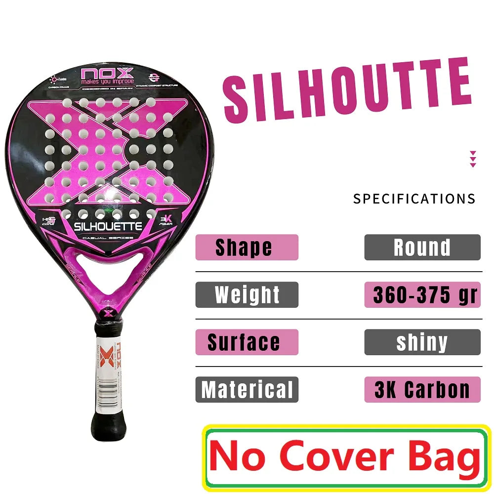 NOX Padel Racket Carbon Fiber EVA Memory Foam Core