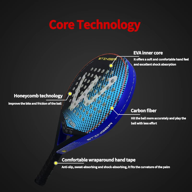 Carbon Fiber Padel Racket with EVA Foam Core 4015