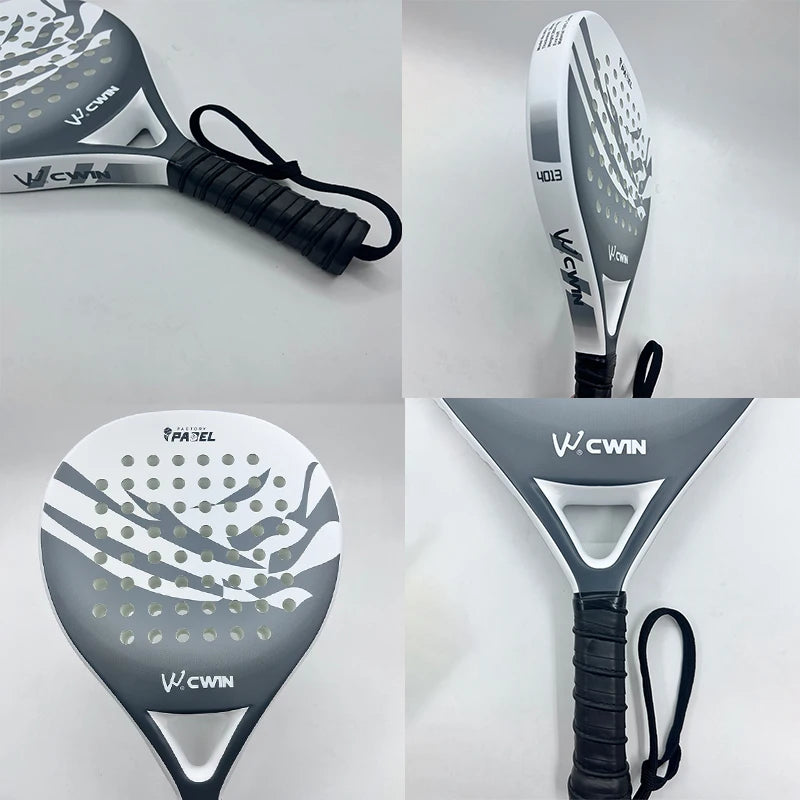 Cwin Padel Racket HOUWAVE White Carbon Fiber EVA Foam