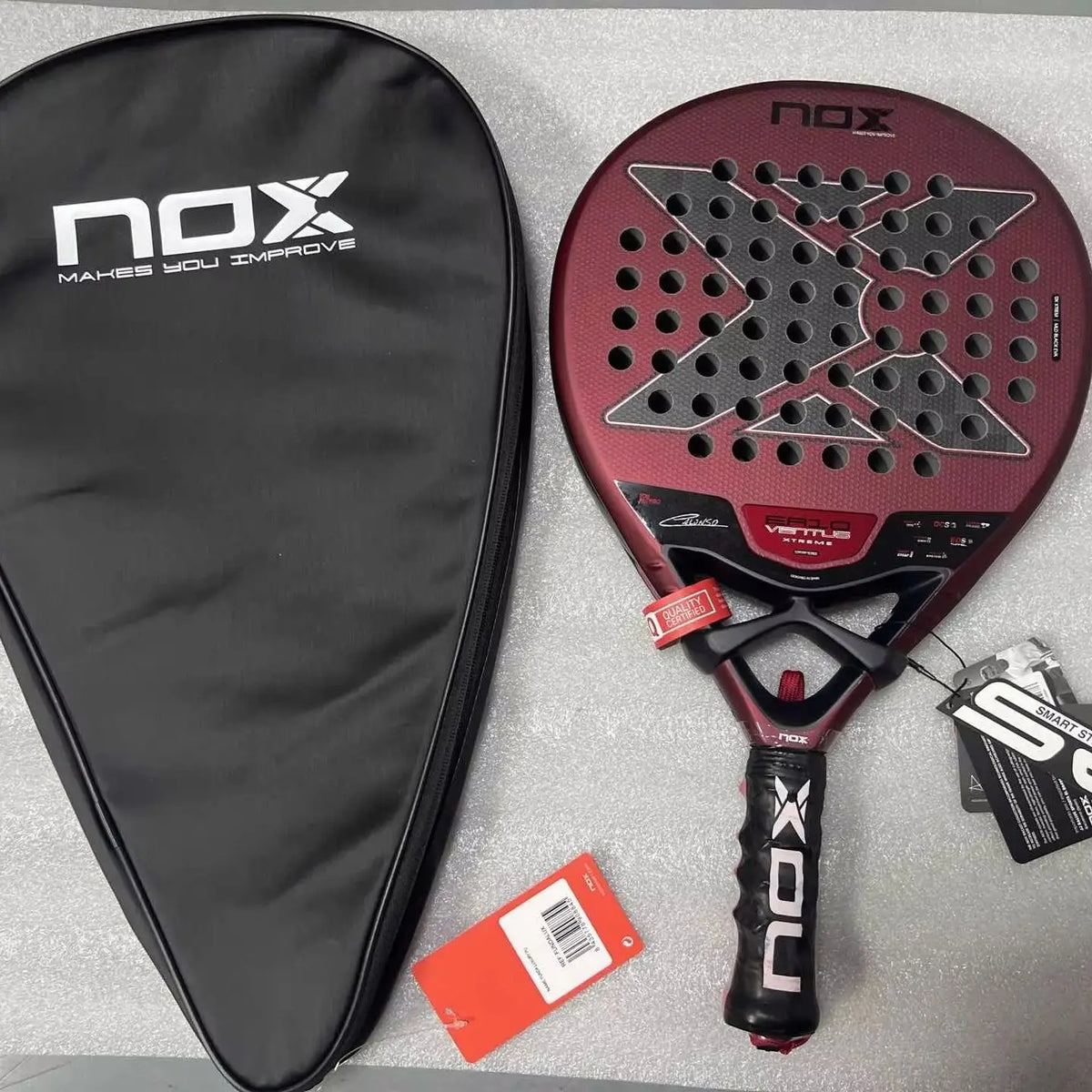 NOX Padel Racket Carbon Fibre Composite EVA Laminated Foam