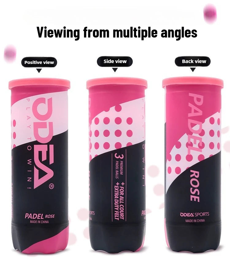 ODEA Padel Balls Pink - High Bounce Durable Training Balls