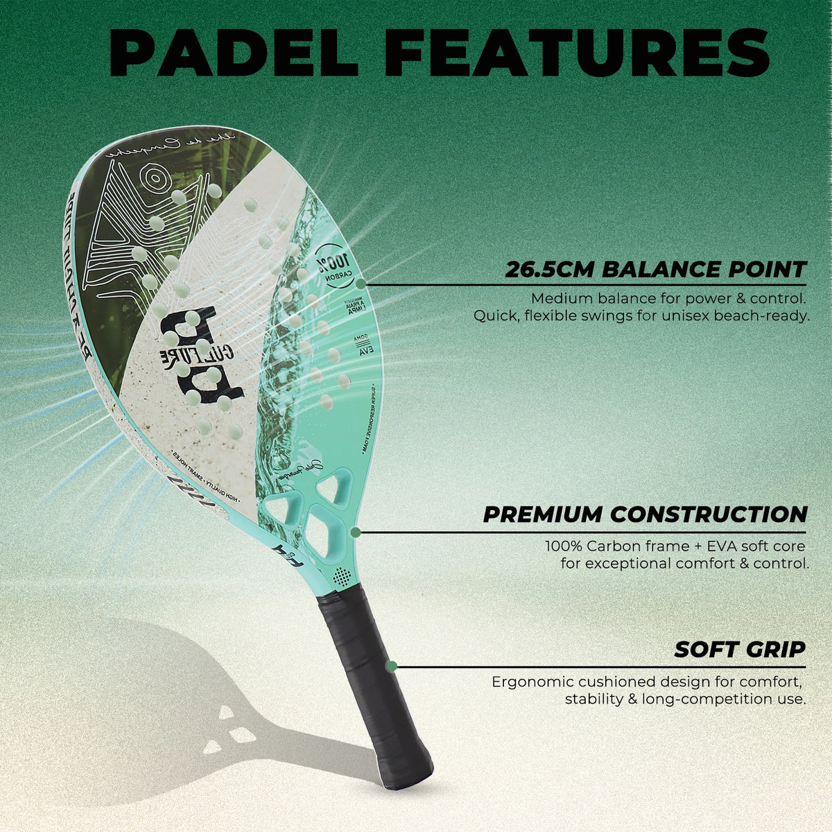 Padelio Raketė Raquete Beach Tennis Full Carbon Anole
