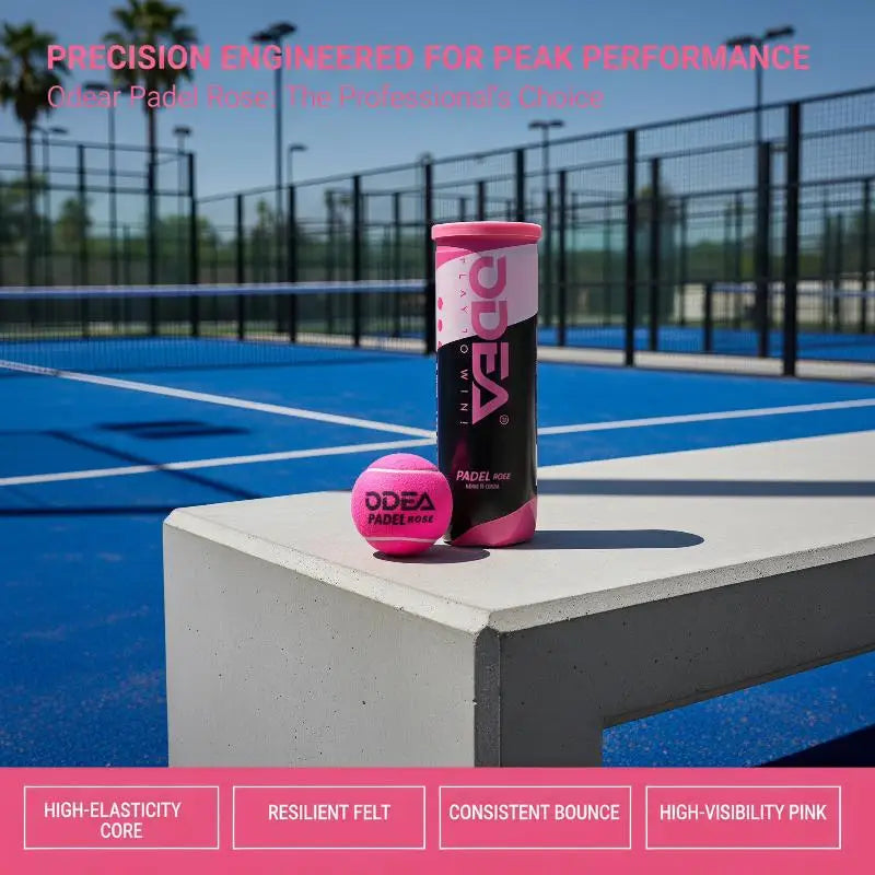 Pressureless Padel Balls 3 Pcs High Bounce Training Balls