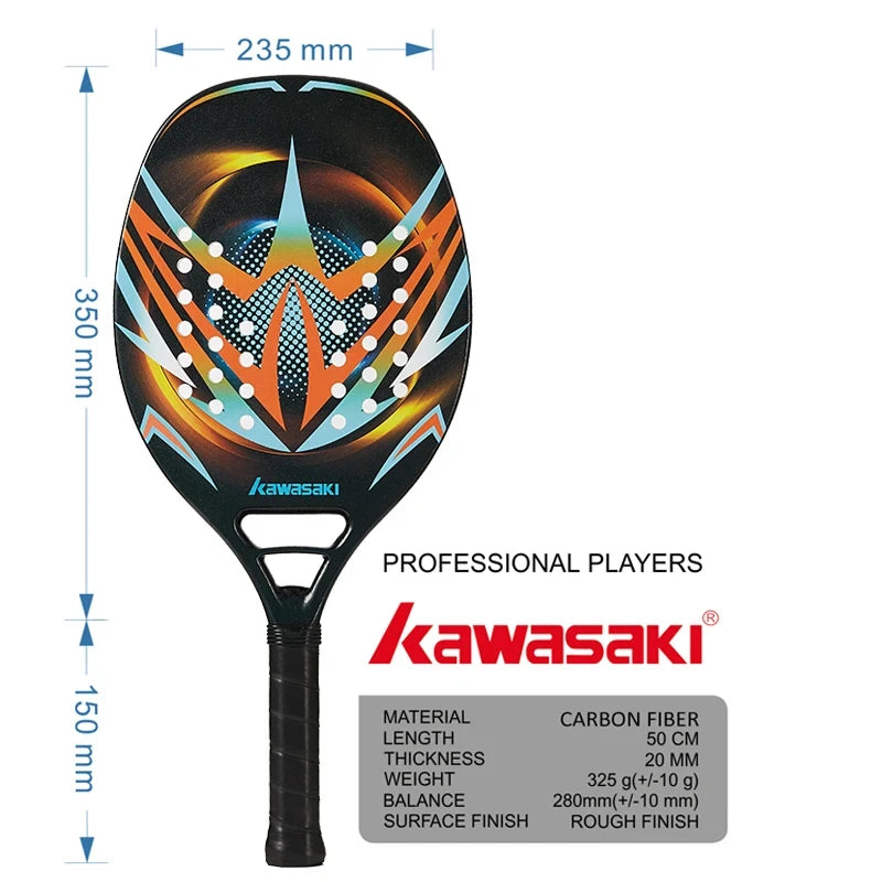 Kawasaki Padelis 2022 Carbon Fiber Soft EVA Raketė