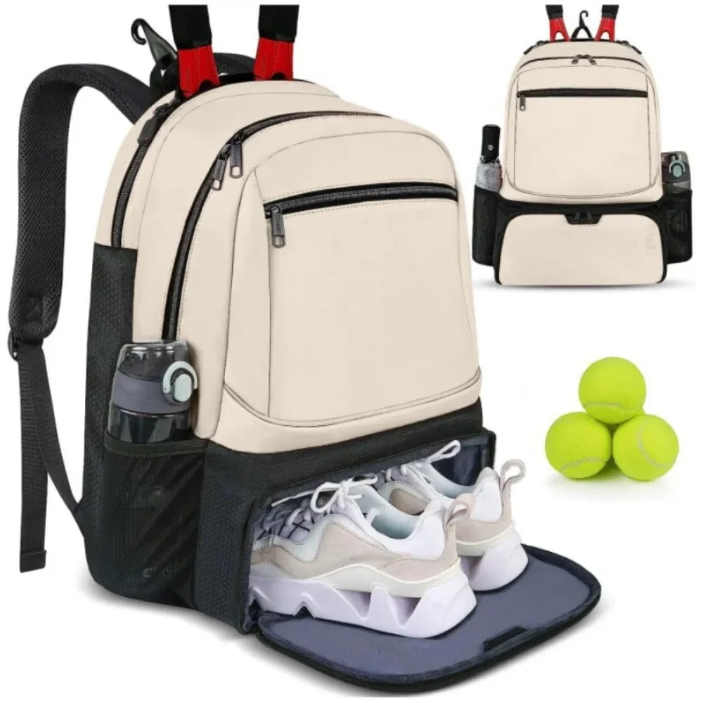 Reversible Pickleball Rackets Backpack with Shoe Pocket