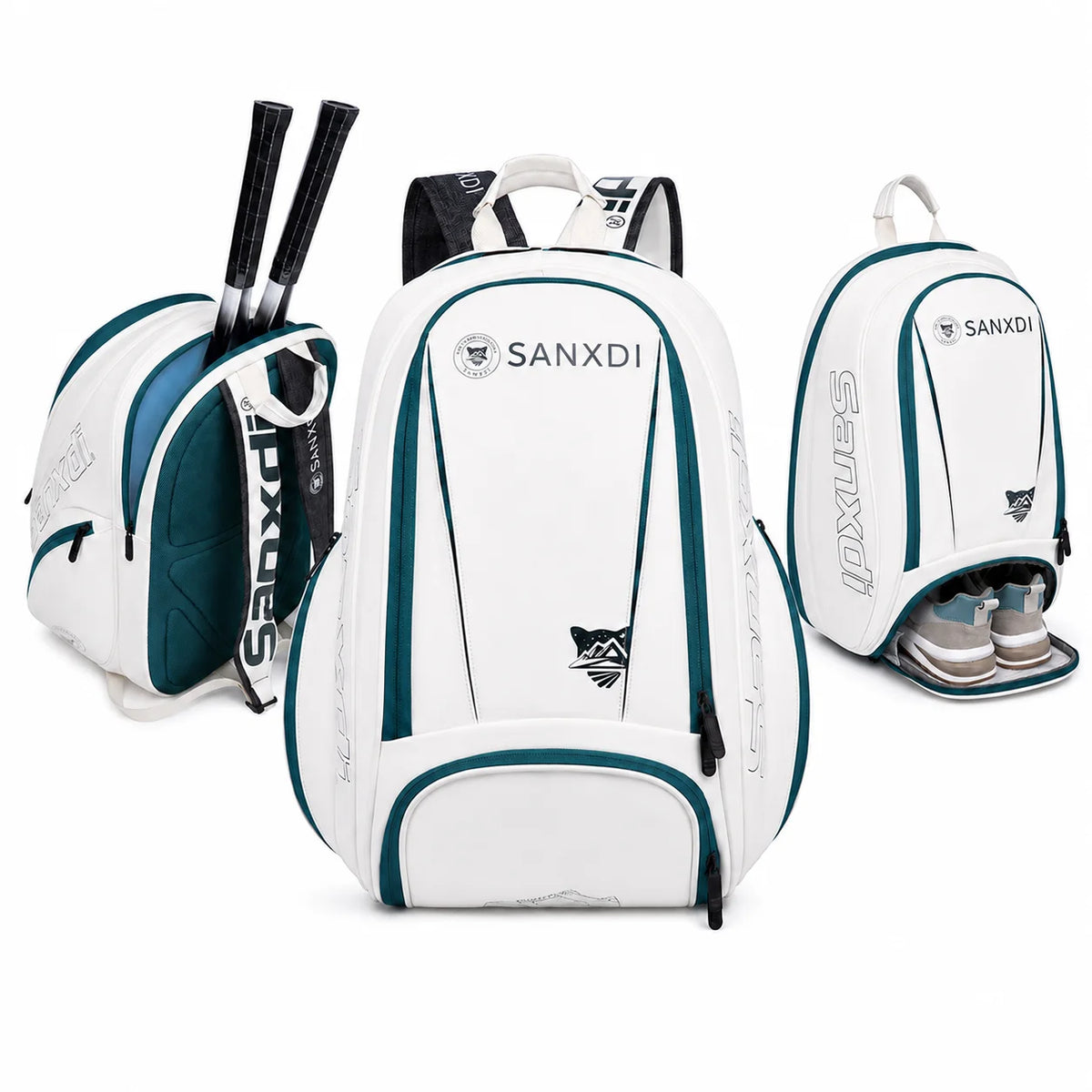 Large Capacity Racket Bag Sports Backpack with Shoe Compartment