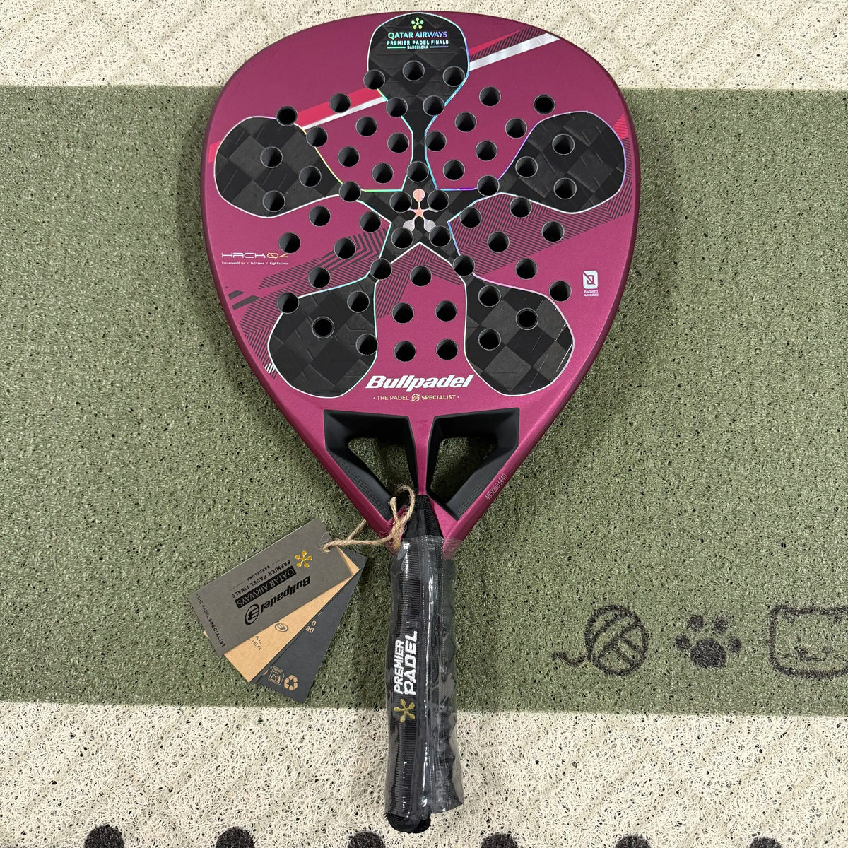 2026 Bullpadel 12k Carbon Fiber Tennis Racket Professional Competition Sports Padel