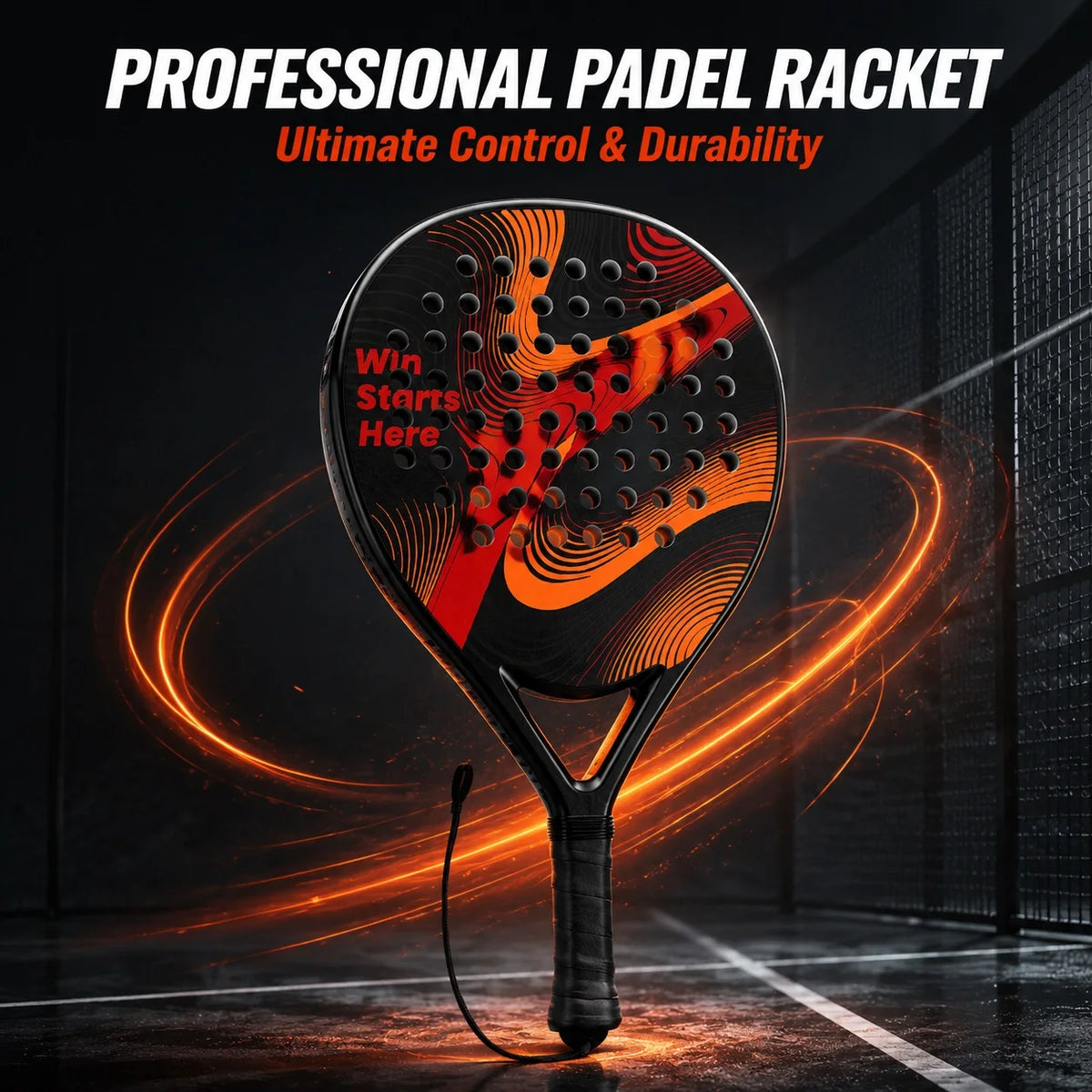 WNONSO Padel Racket ABS Carbon Fiber Round Shape EVA Core