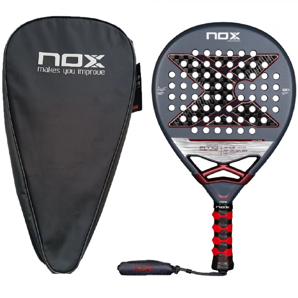 NOX AT10 EA10 Padelio Raketė Carbon Fiber 320-330g