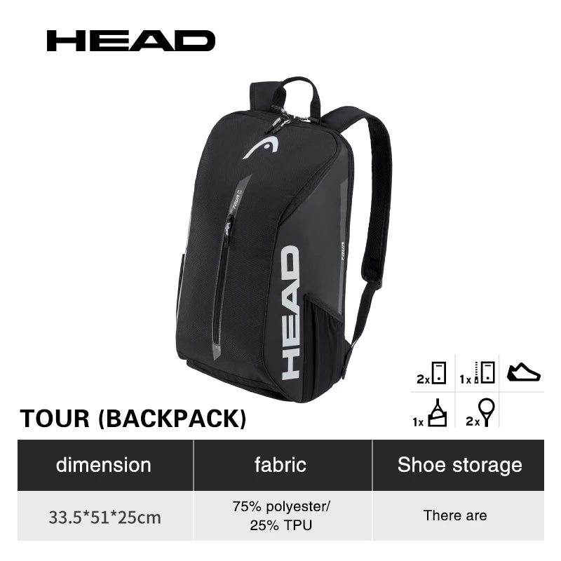 HEAD Padel Backpack Tour Team Large Capacity Sport Bag