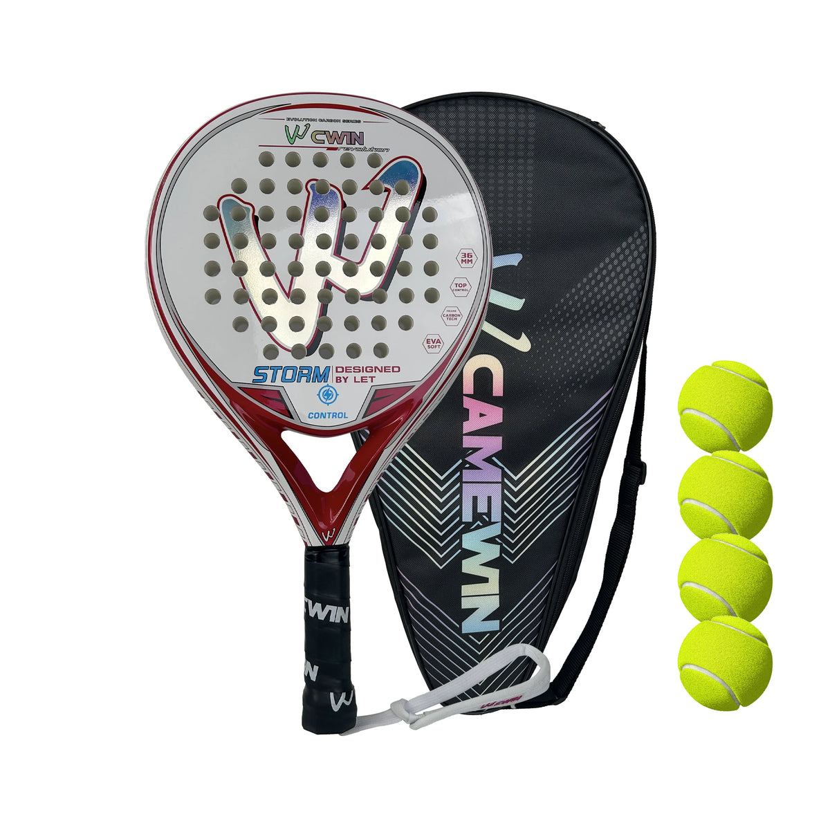 Carbon Fiber Padel Racket | EVA Elastic Memory Core