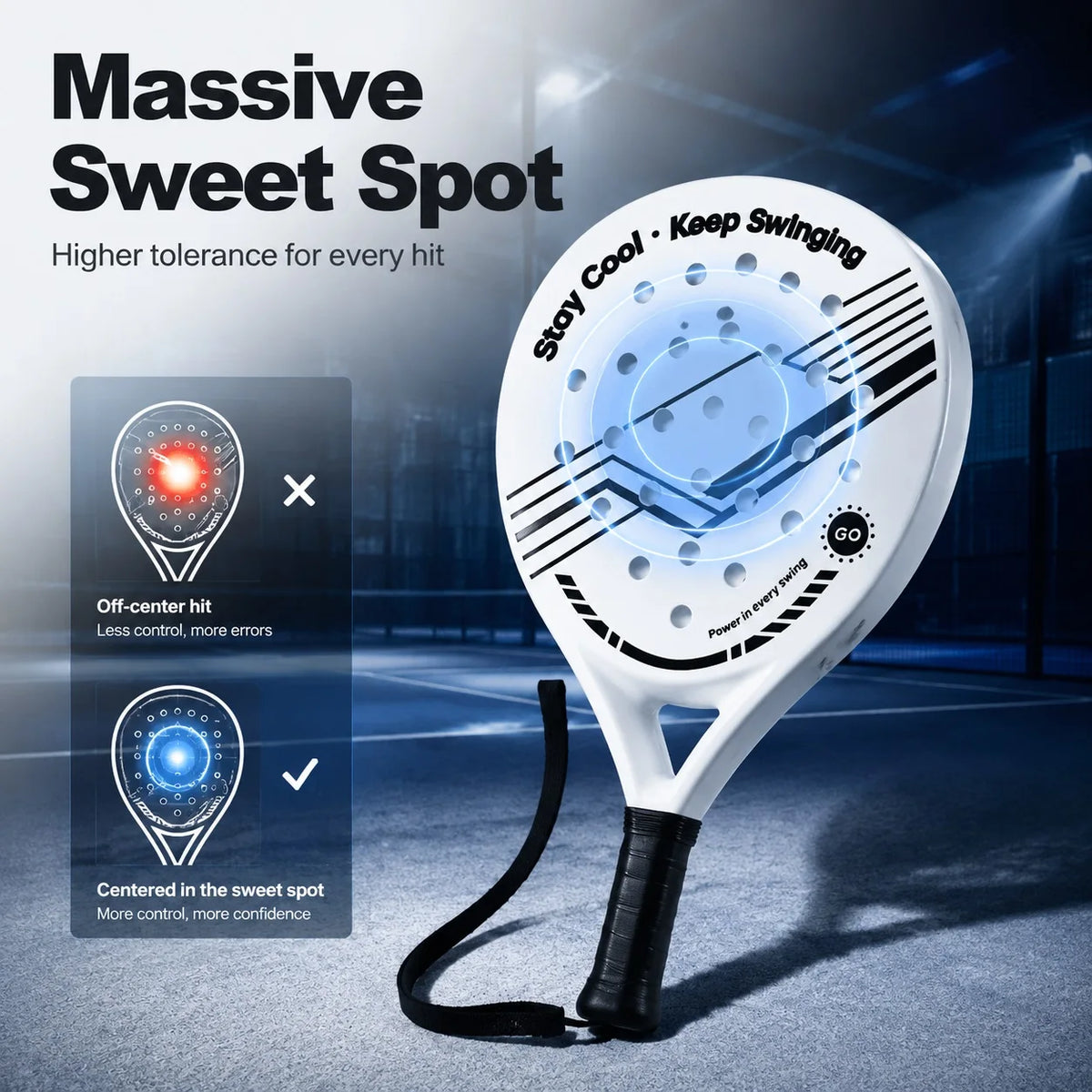 WNONSO Padel Rackets EPE Foam Core Lightweight for Beginners