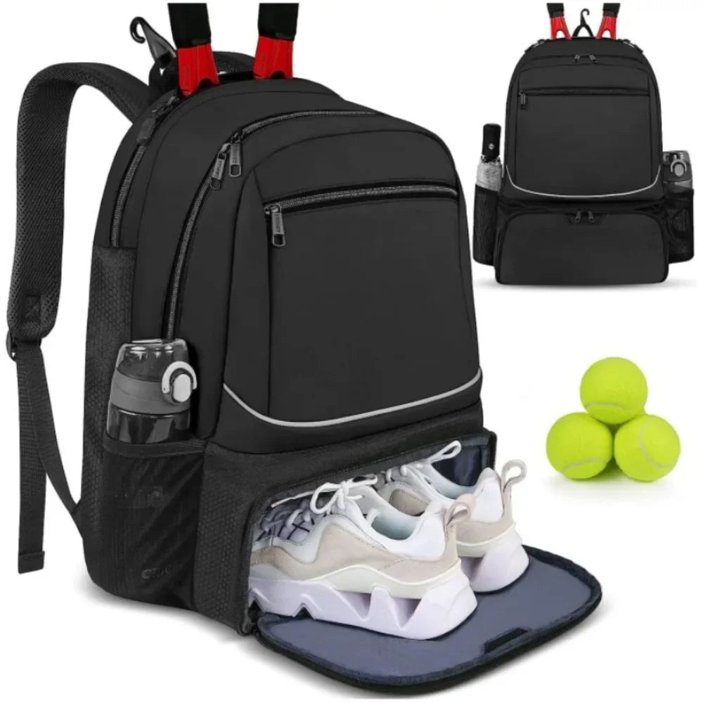 Reversible Pickleball Rackets Backpack with Shoe Pocket