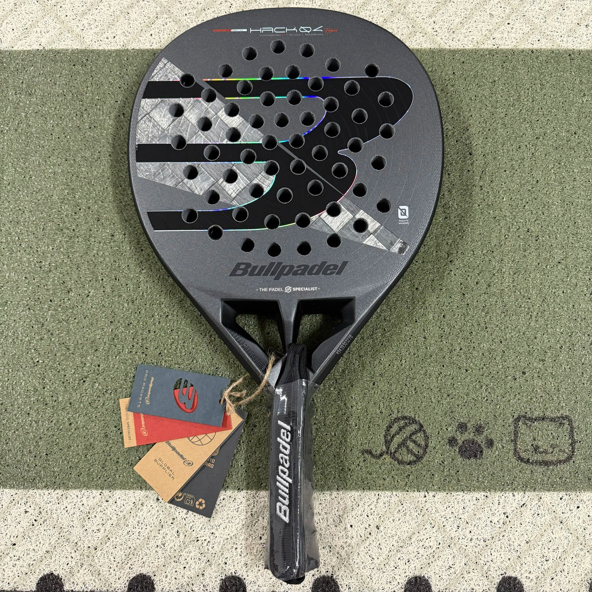 2026 Bullpadel 12k Carbon Fiber Tennis Racket Professional Competition Sports Padel