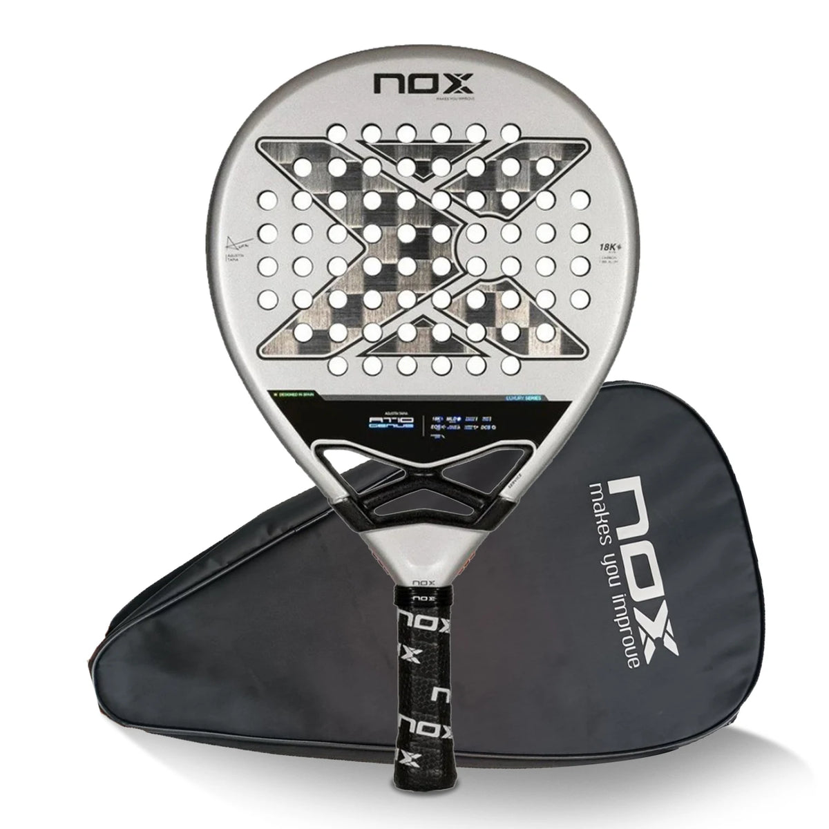 NOX AT10 EA10 Padelio Raketė Carbon Fiber 320-330g