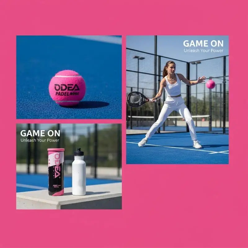 Pressureless Padel Balls 3 Pcs High Bounce Training Balls