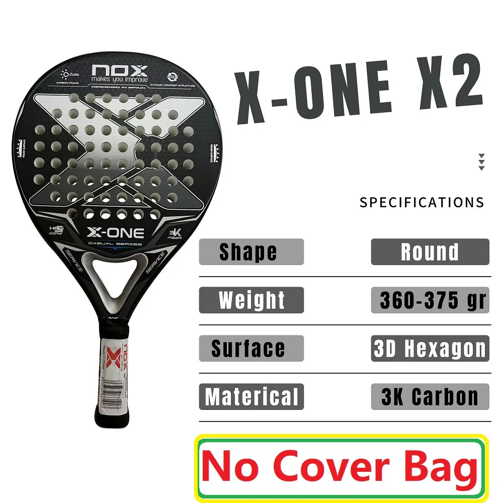NOX Padel Racket Carbon Fibre Composite EVA Laminated Foam