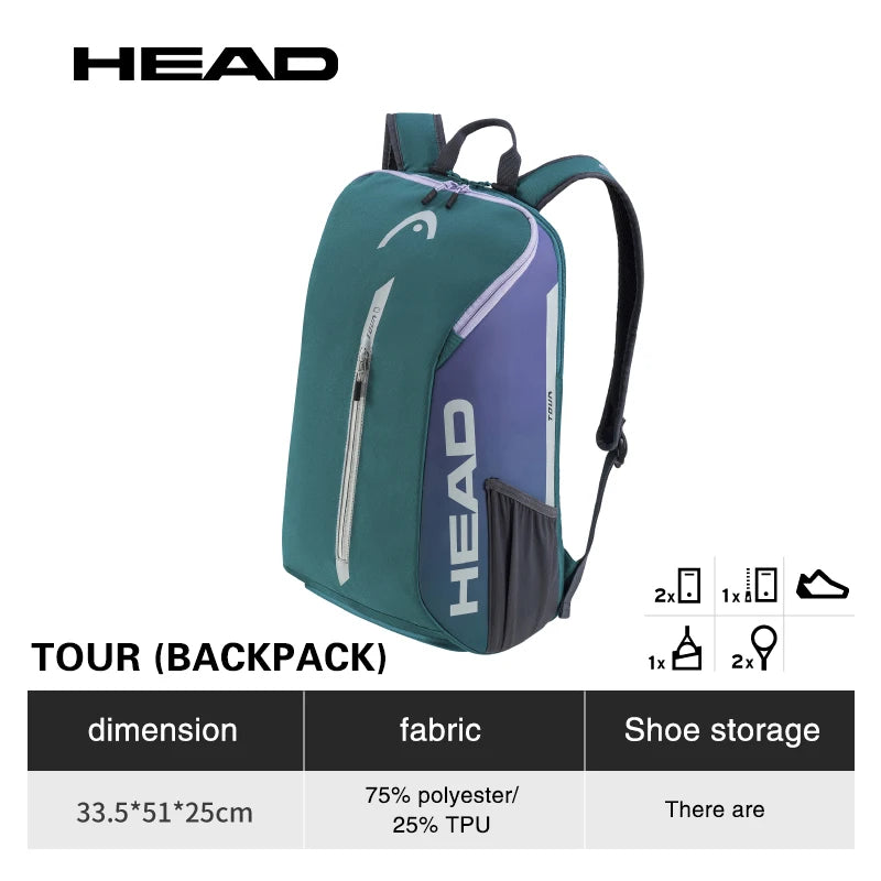 HEAD Padel Backpack Tour Team Large Capacity Sport Bag
