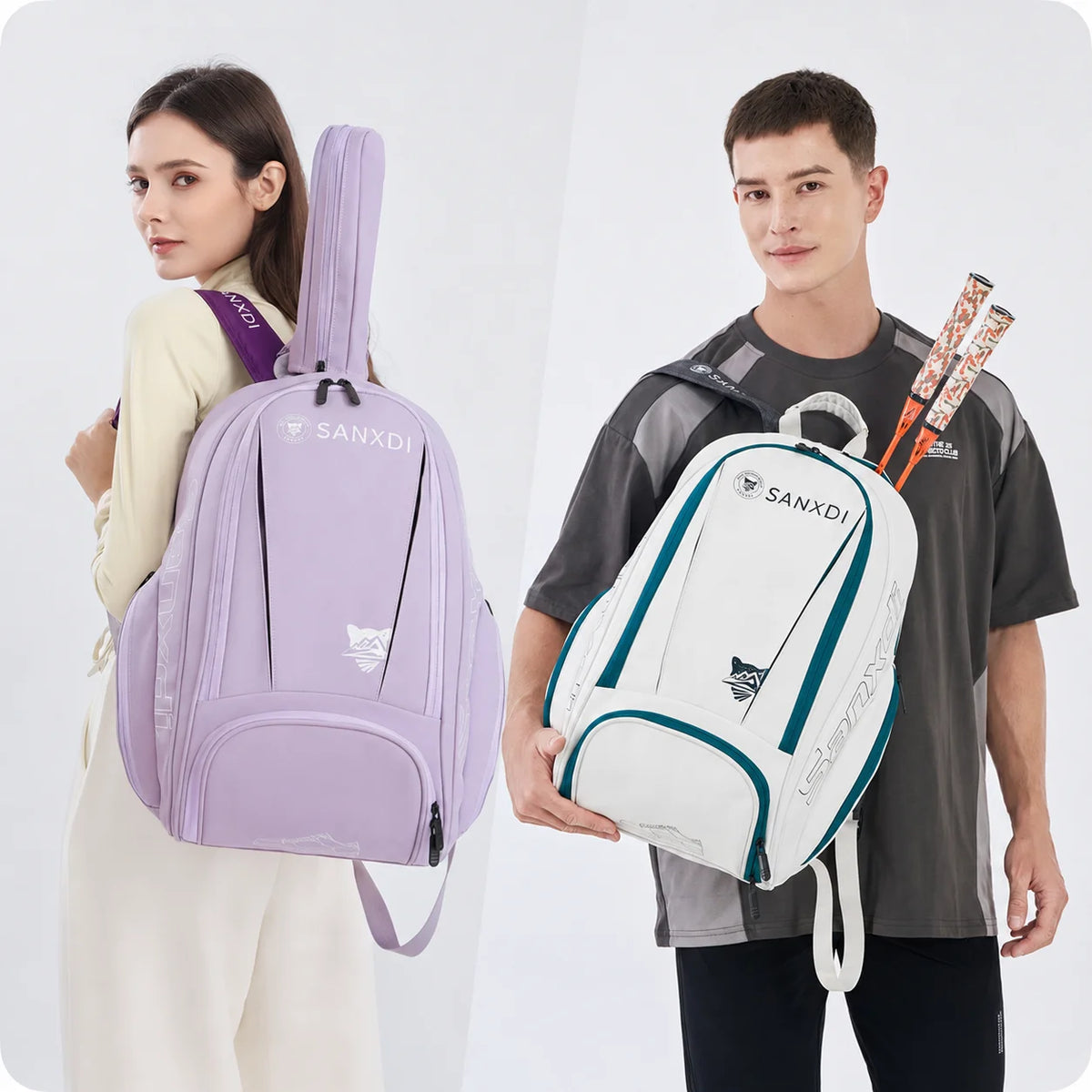 Large Capacity Racket Bag Sports Backpack with Shoe Compartment