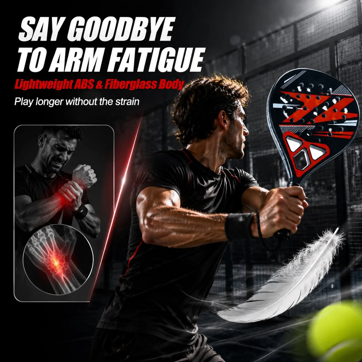 WNONSO Padel Racket EVA Core Lightweight Beginner Control