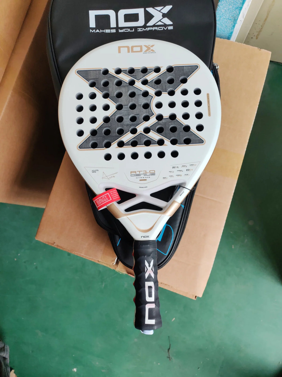 NOX Padel Racket Carbon Fibre Composite EVA Laminated Foam