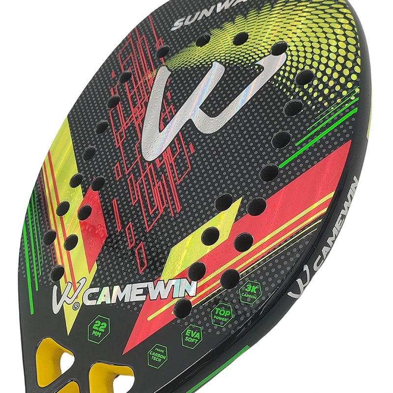 CAMEWIN 3K Carbon Fiber Padel Racket with Protective Bag