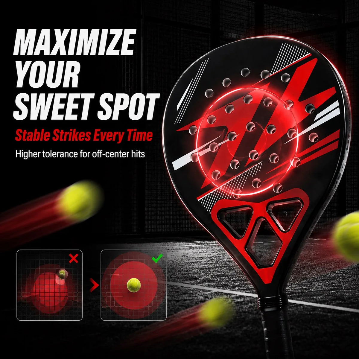 WNONSO Padel Racket EVA Core Lightweight Beginner Control