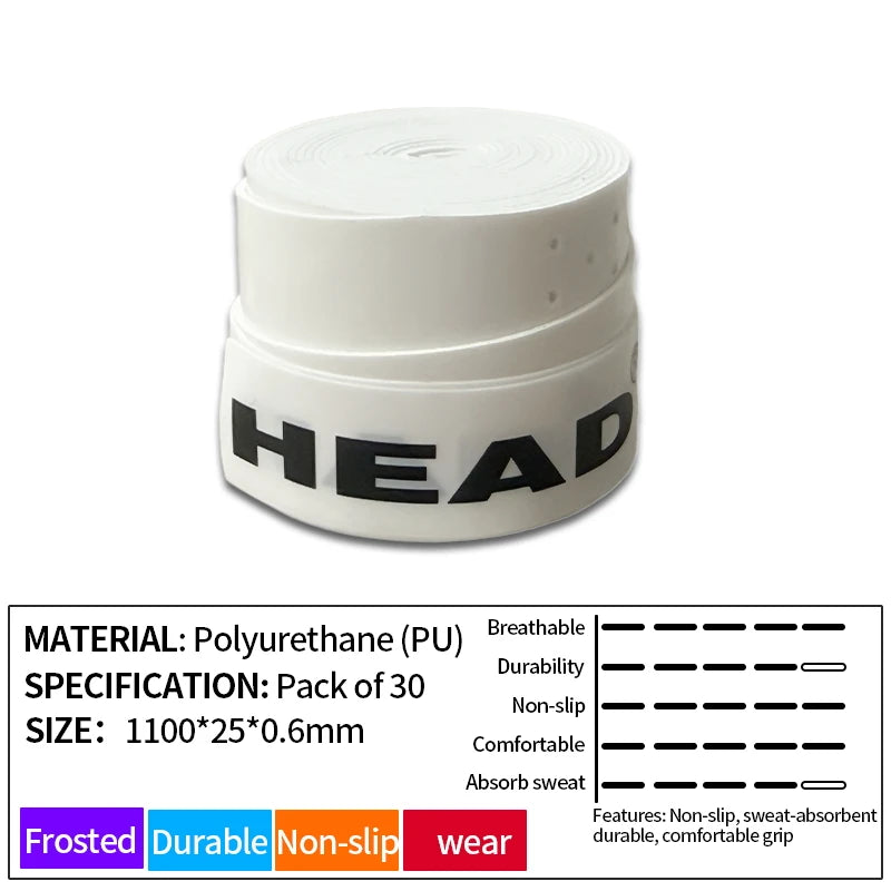 15pcs HEAD Tennis Overgrip Padel Racket Single Grip Tape Anti Slip Outdoor Training Replacement Sweatband Badminton Accessories