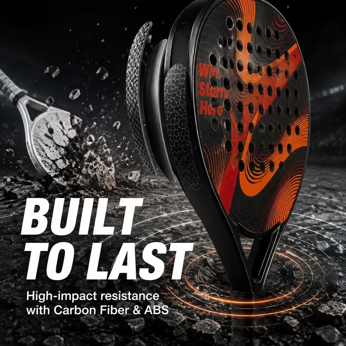 WNONSO Padel Racket ABS Carbon Fiber Round Shape EVA Core