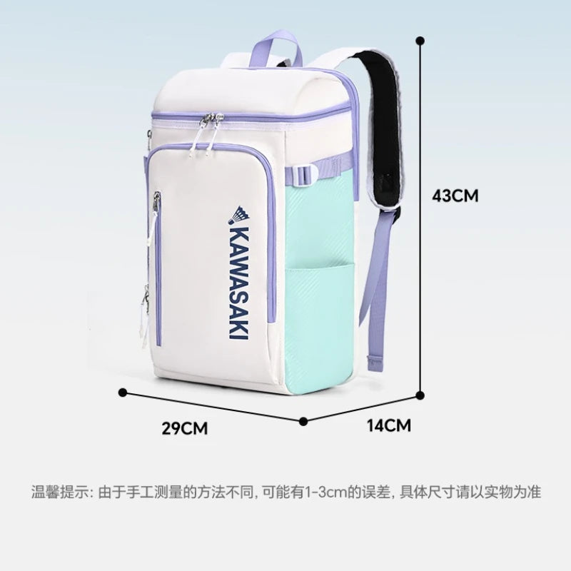Kawasaki Badminton Rackets Backpack Waterproof Polyester