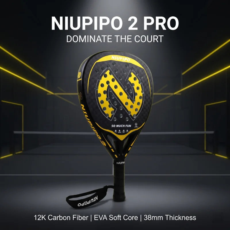 Padelio Raketė NIUPIPO 12K Anglies Pluošto Teardrop Forma