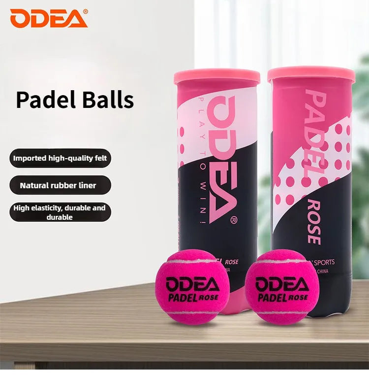 ODEA Padel Balls Pink - High Bounce Durable Training Balls
