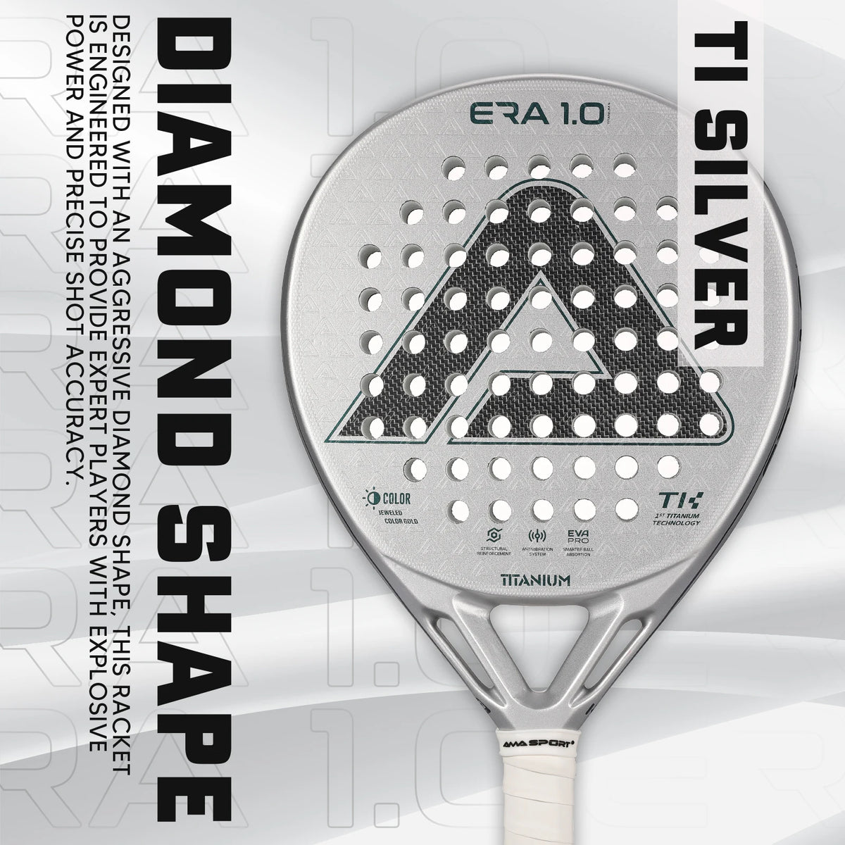 Padelio Raketė AMA SPORT 1St Titanium Carbon Fiber