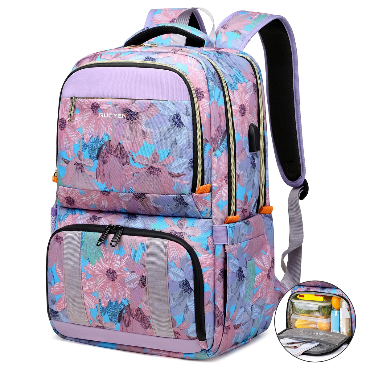 Insulated Cooler Lunch Backpack Waterproof Travel Bag