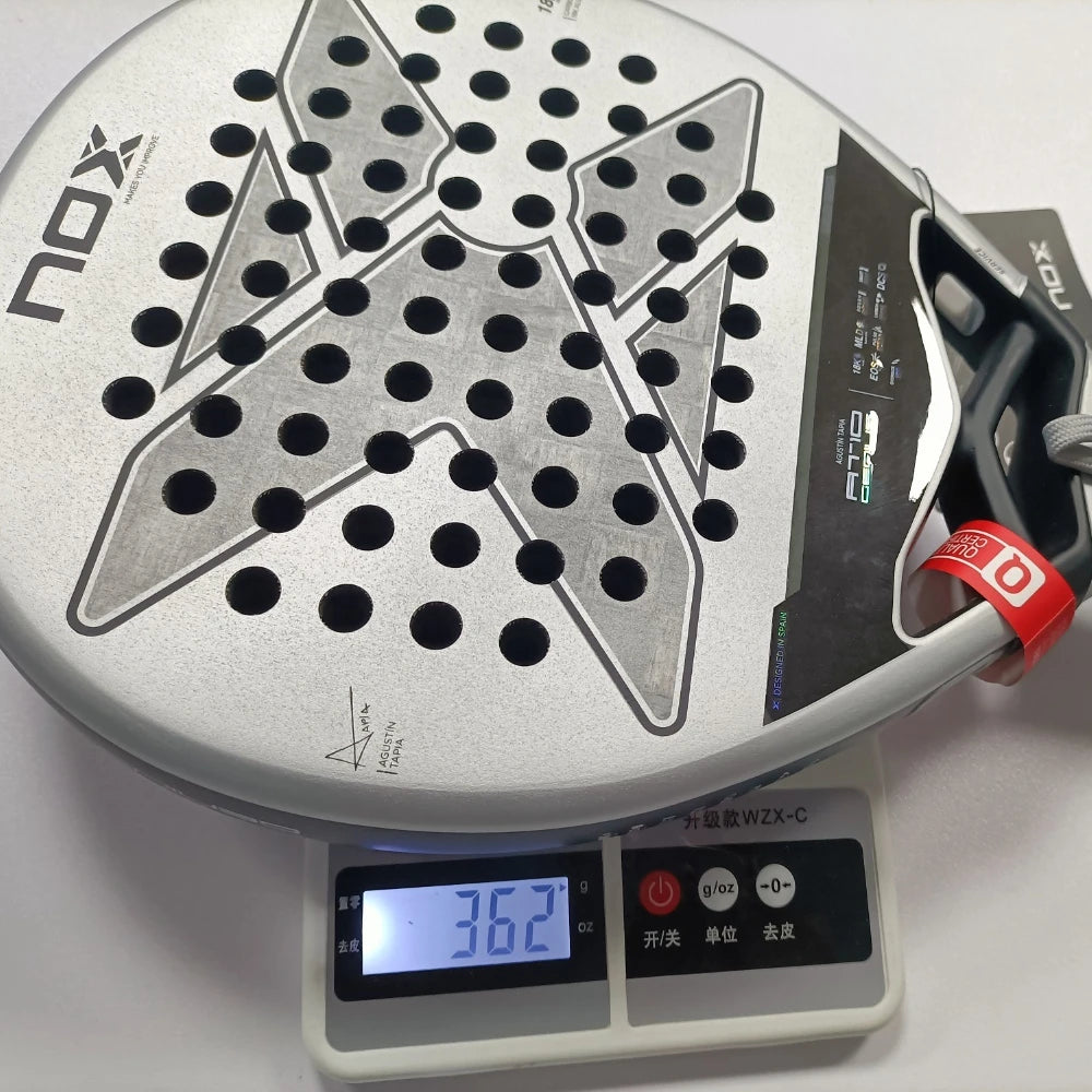 NOX Padel Racket Carbon Fiber EVA Memory Foam Core