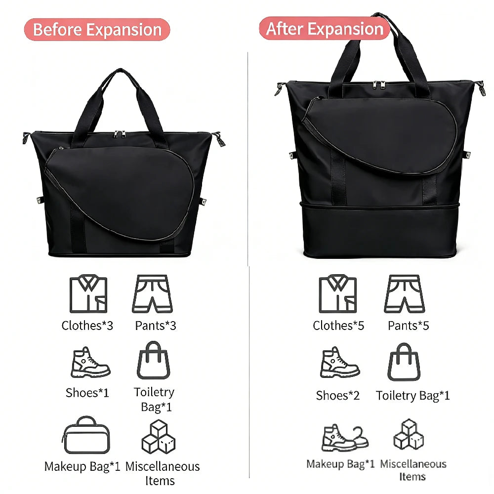 CXMMGG Quilted Gym Duffel Bag for Racket Sports