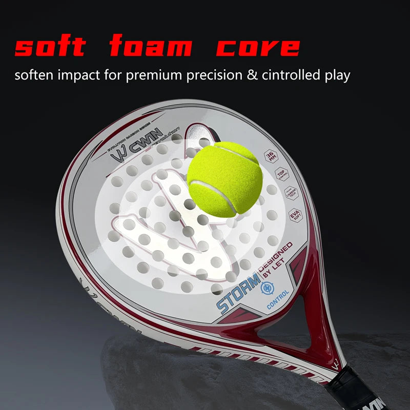 Carbon Fiber Padel Racket | EVA Elastic Memory Core
