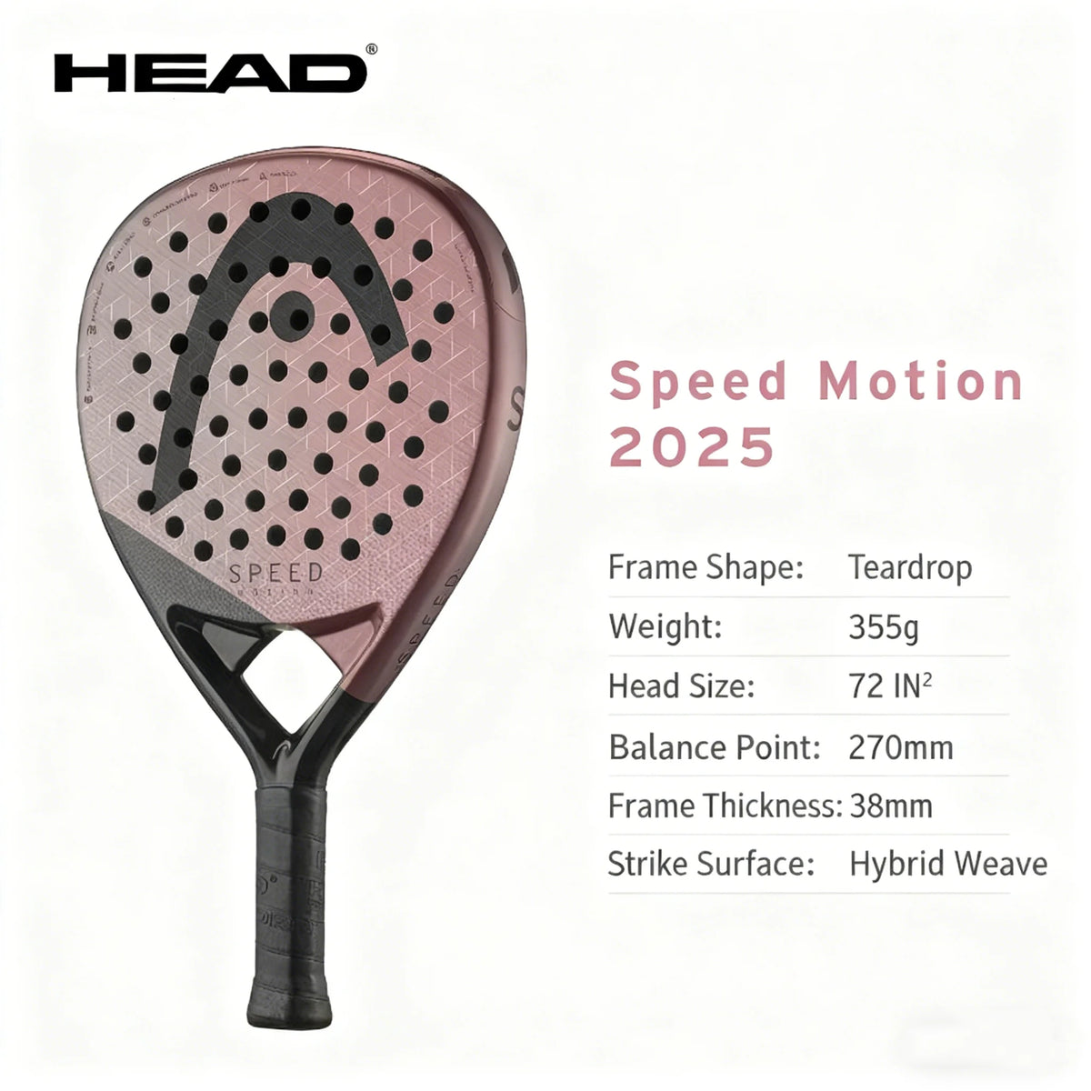 HEAD SPEED Carbon Fibre Padel Racket for Men 2025