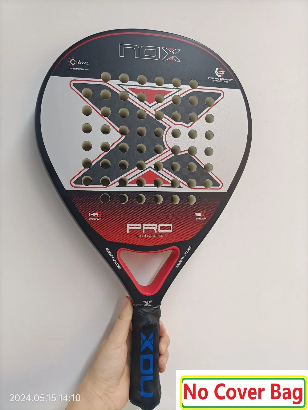 NOX Padel Racket Carbon Fibre Composite EVA Laminated Foam