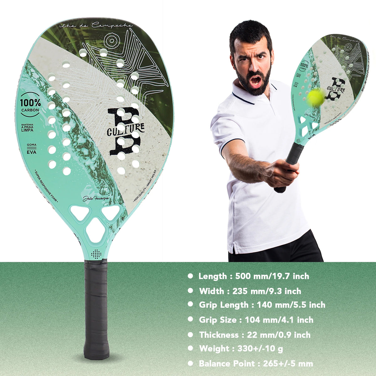 Padelio Raketė Raquete Beach Tennis Full Carbon Anole
