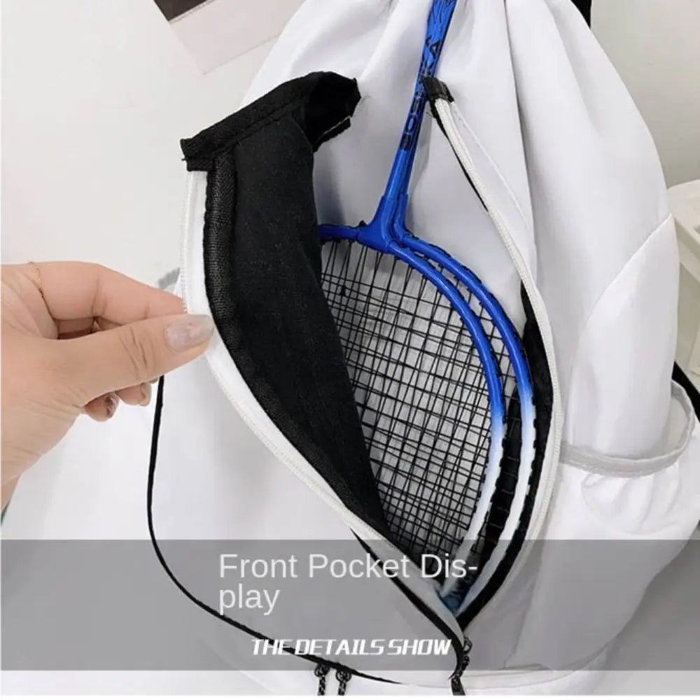 Badminton Racket Backpack with Shoes Pocket Large Capacity