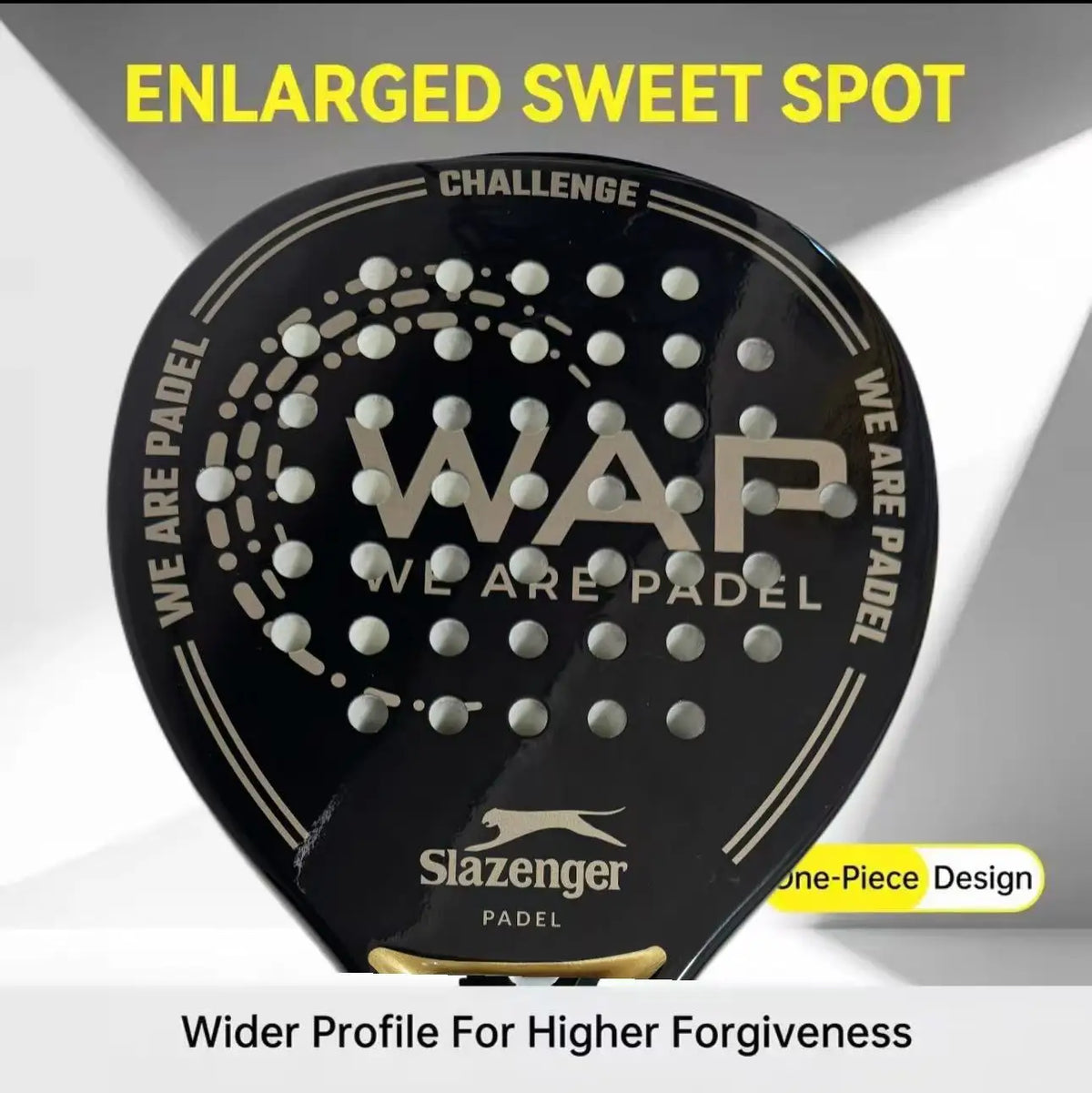 Slazenger Padel Racket Carbon Fiber 360g Soft EVA Foam Core
