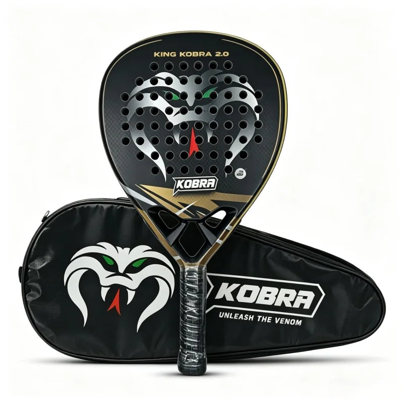 18K Carbon Fiber Padel Racket KING KOBRA 2.0 Black
